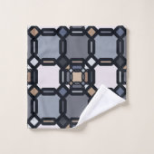 Meerkleurig geometrisch ornament in gedempte schop bad handdoek (Wasdoekje)