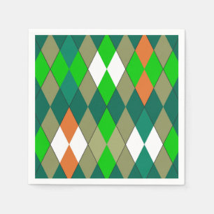 Meerkleurig geometrisch patroon ruiten minimalisme servet