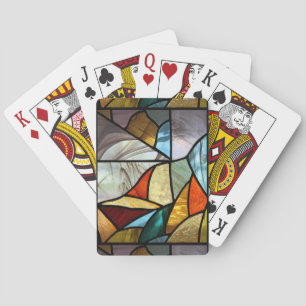 Meerkleurig glas Abstract Pokerkaarten