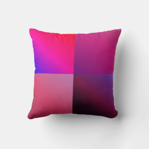 Meerkleurig gradiënt roze paarse violet blauw vier kussen