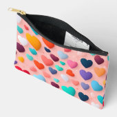 Meerkleurig hartpatroon etui (Open)