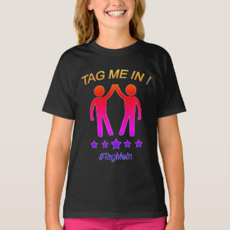 Meerkleurig Label me binnen! T-shirt