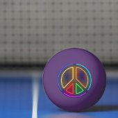 Meerkleurig neonsymbool voor het vredesteken pingpongballen (Net)