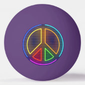 Meerkleurig neonsymbool voor het vredesteken pingpongballen (Achterkant)