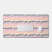 meerkleurig pastelgolfpatroon bureaumat (Keyboard & Muis)