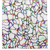 Meerkleurig patroon douchegordijn (Voorkant)