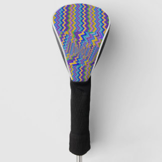 Meerkleurig patroon op golfafdekking golfheadcover