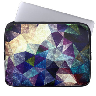 Meerkleurig veelhoekpatroon . laptop sleeve