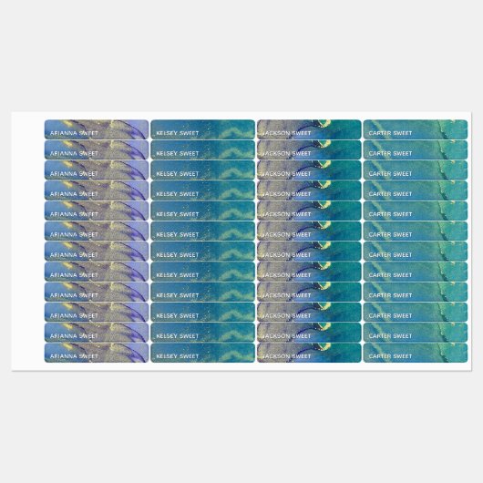 Meerkleurige Abstracte alcoholinkt waterdicht Labels (Vel)