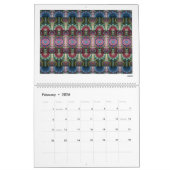 Meerkleurige Abstracte fractals 2026 Kalender (Feb 2026)