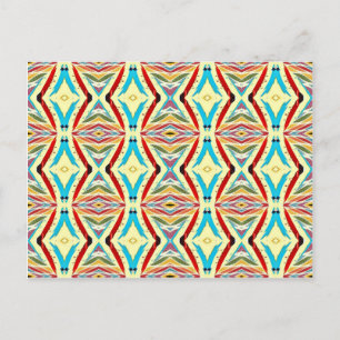 Meerkleurige Abstracte kettingen. Geometrisch patr Briefkaart