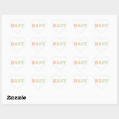 Meerkleurige baby stickers, hart hart sticker (Vel)
