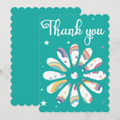 Meerkleurige bedankkaart kaart (Voorkant / Achterkant)