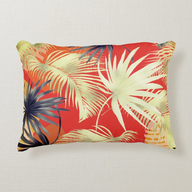 Meerkleurige bladeren accent kussen (Voorkant)