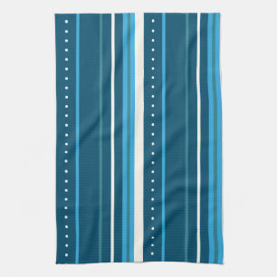 meerkleurige blauwe strepen theedoek