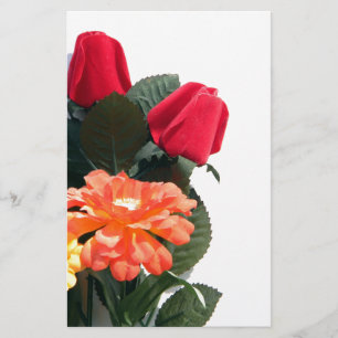 Meerkleurige bloemen briefpapier