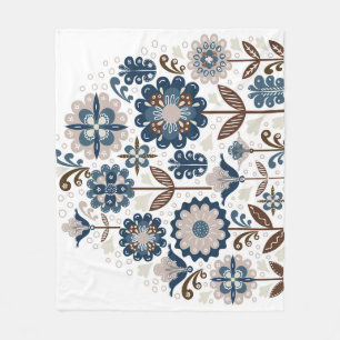 Meerkleurige boeketten: Hand getrokken Fleece Deken