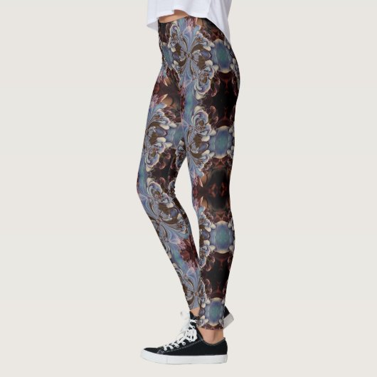 Meerkleurige Boho Fractal Art Pattern-Leggings Leggings (Links)