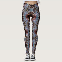 Meerkleurige Boho Fractal Art Pattern-Leggings