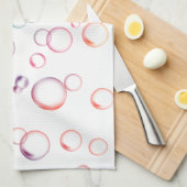 meerkleurige bubbels theedoek (Quarter Fold)