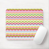 Meerkleurige chevron zigzag muismat (Met muis)