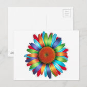 Meerkleurige Daisy Briefkaart (Voorkant / Achterkant)