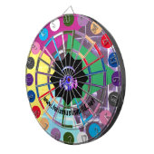 Meerkleurige Dartboard-set Dartbord (Voorkant Rechts)