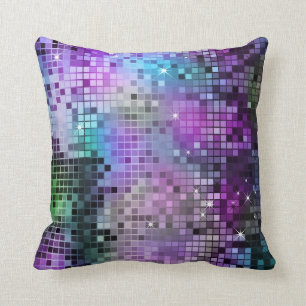 Meerkleurige disco glitter kussen