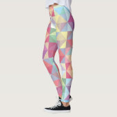 Meerkleurige Driehoeken Patroon Leggings (Links)