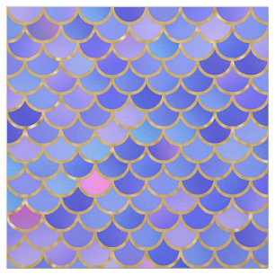 Meerkleurige en goudfolie Zeemeerminschaal Stof