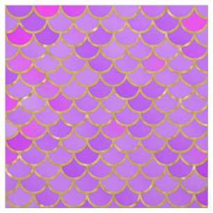 Meerkleurige en goudfolie Zeemeerminschaal Stof