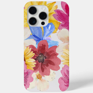 Meerkleurige Floral iPhone 15 Pro Hoesje