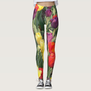 Meerkleurige Floral-Leggings Leggings