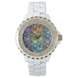 Meerkleurige Floral White Watch Horloge