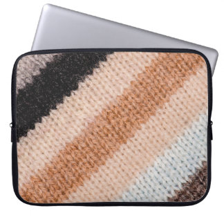 Meerkleurige gestreepte textielvezel stolling van  laptop sleeve