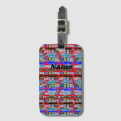 Meerkleurige gestreepte vis Thunder_Cove Bagagelabel (Voorkant (verticaal))