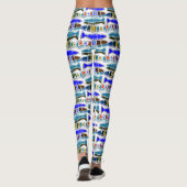 Meerkleurige gestreepte vis Thunder_Cove Leggings (Achterkant)