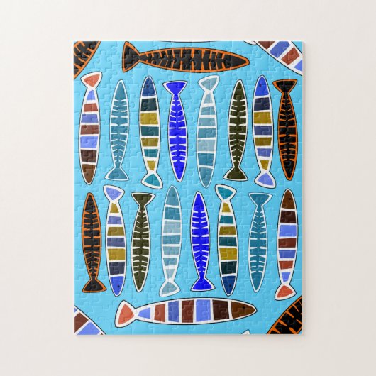 Meerkleurige gestreepte vis Thunder_Cove Legpuzzel (Verticaal)