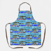 Meerkleurige gestreepte vis Thunder_Cove Schort (Voorkant)