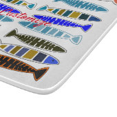 Meerkleurige gestreepte vis Thunder_Cove Snijplank (Hoek)