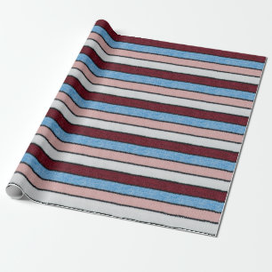 Meerkleurige gestreepte wol: weefselstructuur. cadeaupapier