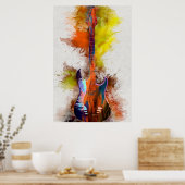 meerkleurige gitaar poster (Keuken)