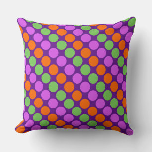 Meerkleurige grote polka stippen retro sixties kussen