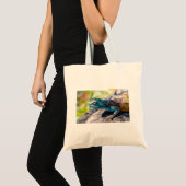 meerkleurige hagedis Canvas tas (Voorkant (product))
