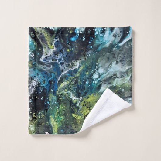 Meerkleurige handdoeken. Abstract patroon. Anetka Bad Handdoek (Wasdoekje)