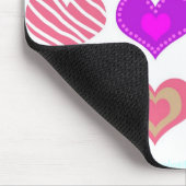  meerkleurige harten muismat (Hoek)