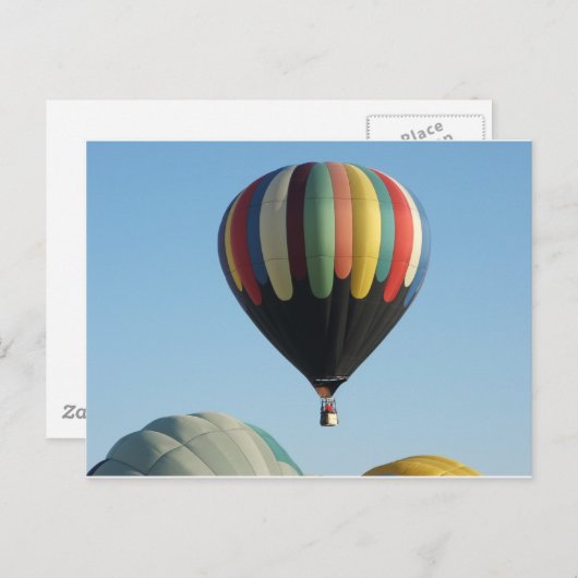 Meerkleurige heteluchtballonnen briefkaart (Voorkant / Achterkant)