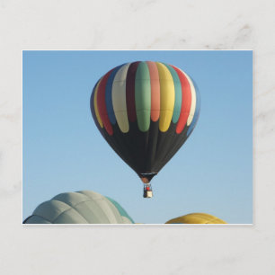 Meerkleurige heteluchtballonnen briefkaart