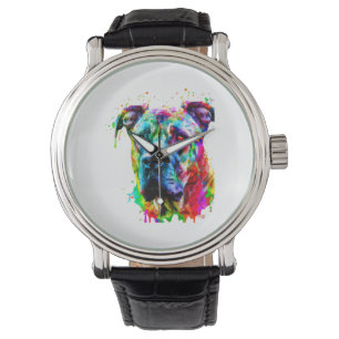 Meerkleurige Hond - Versie 1 Horloge