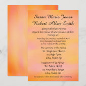 Meerkleurige huwelijksuitnodiging kaart (Voorkant / Achterkant)